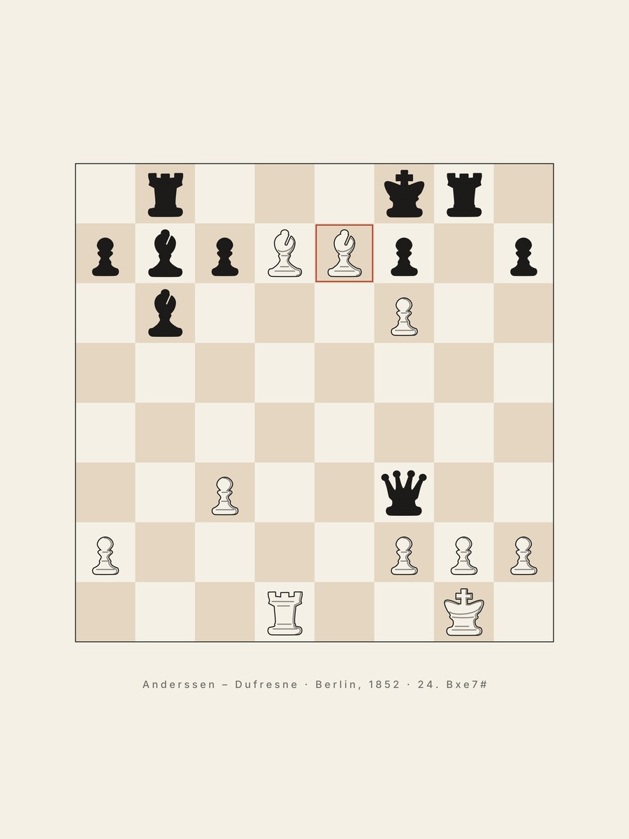 The Evergreen Game · Anderssen, 1852