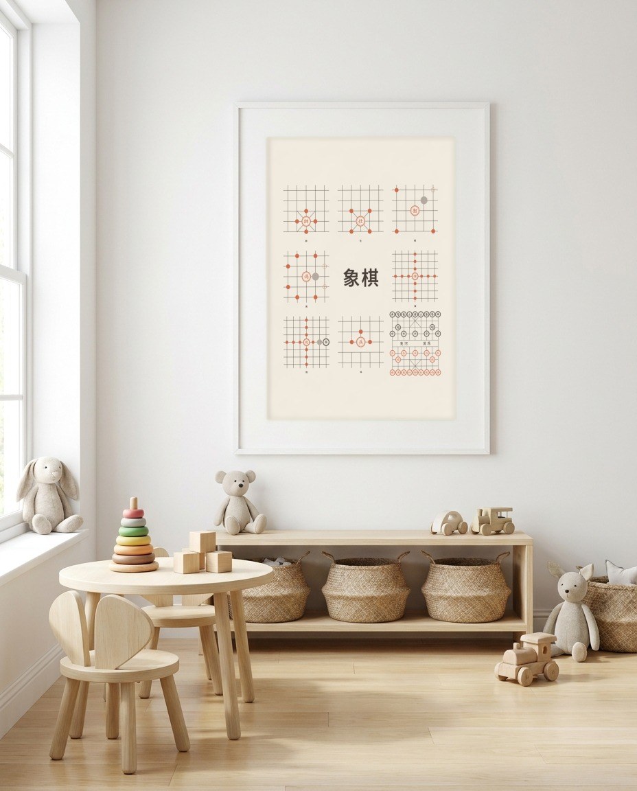 Xiangqi · How the pieces move in a room